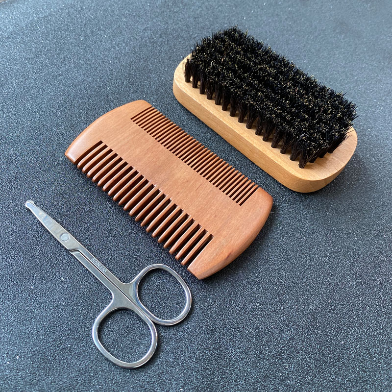 Men'S Grooming Product - Men's Beard Grooming Set, Beard Brush,