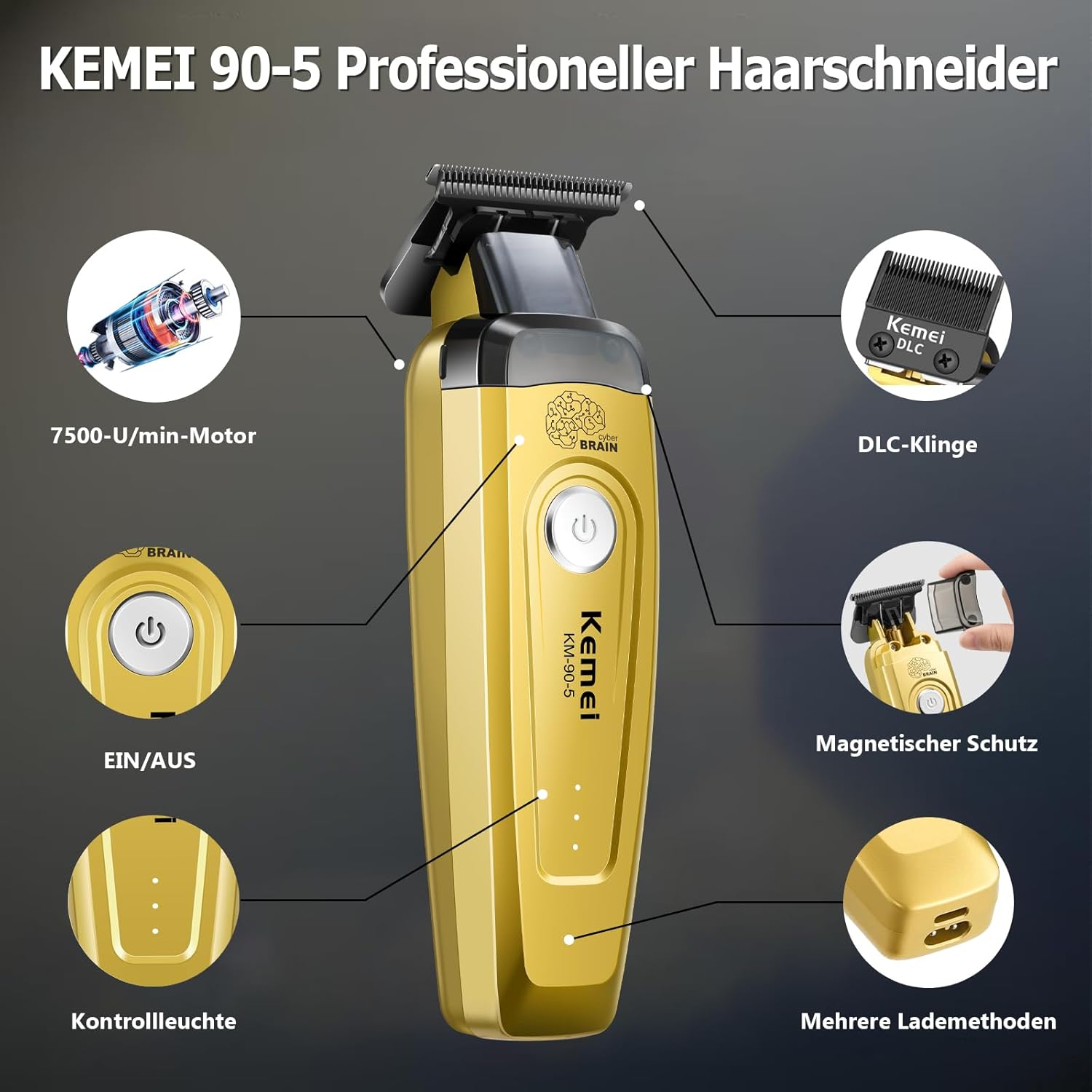 KEMEI Men's Hair Trimmer, Cord - đánh giá và giá Beard Trimmer Cordless