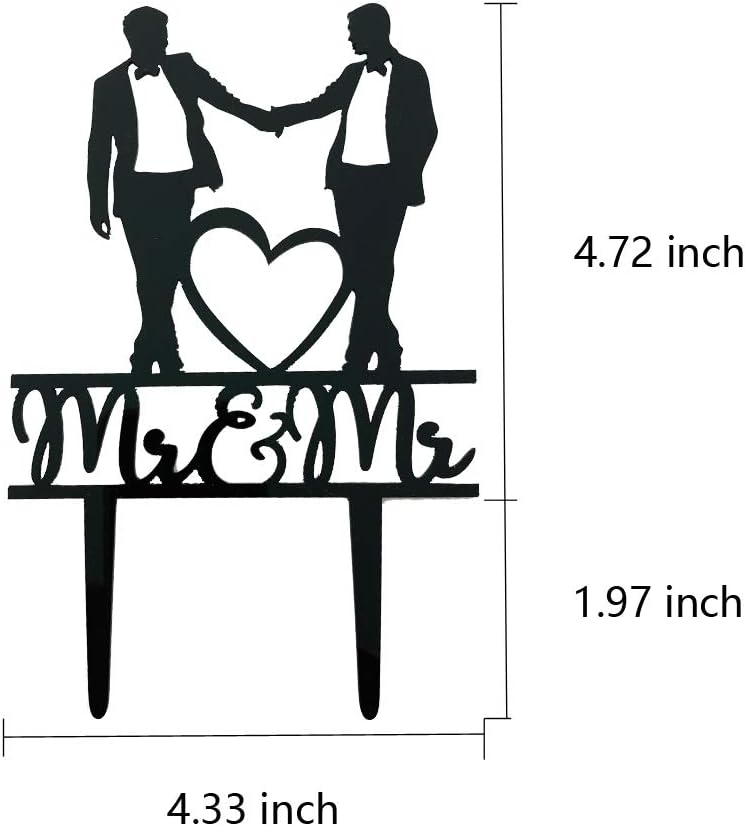 Mr & Mr Cake Topper, Black Acr - đánh giá và giá Men'S Grooming For Engagement