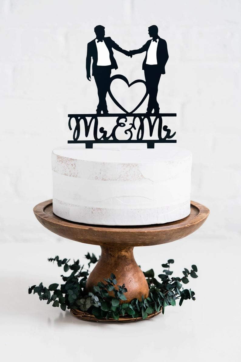 Mr & Mr Cake Topper, Black Acr - đánh giá và giá Men'S Grooming For Engagement