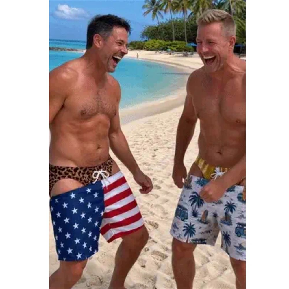 Men Fun Hip Print Swim Trunks, - đánh giá và giá Men'S Grooming Product