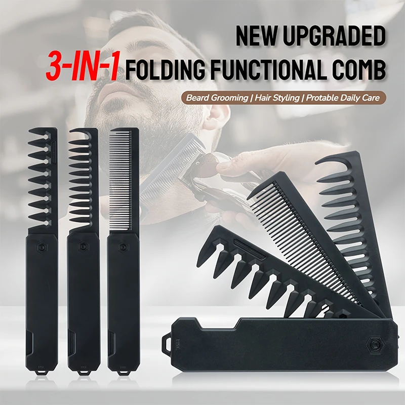3-in-1 Folding Beard Comb for  - đánh giá và giá Men'S Grooming Product