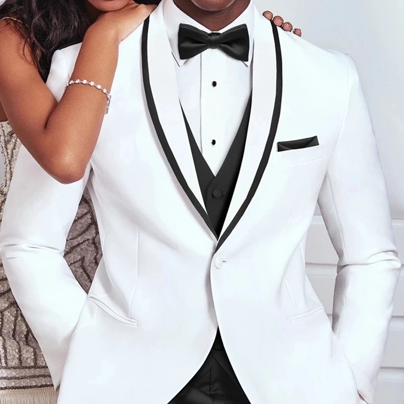 Groom White and Black vest  We - đánh giá và giá Men'S Grooming Company